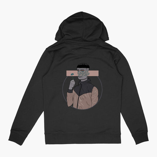 Hoodie de la morozerie avec un imprimé représentant un homme tenant une fleur dans sa mains
