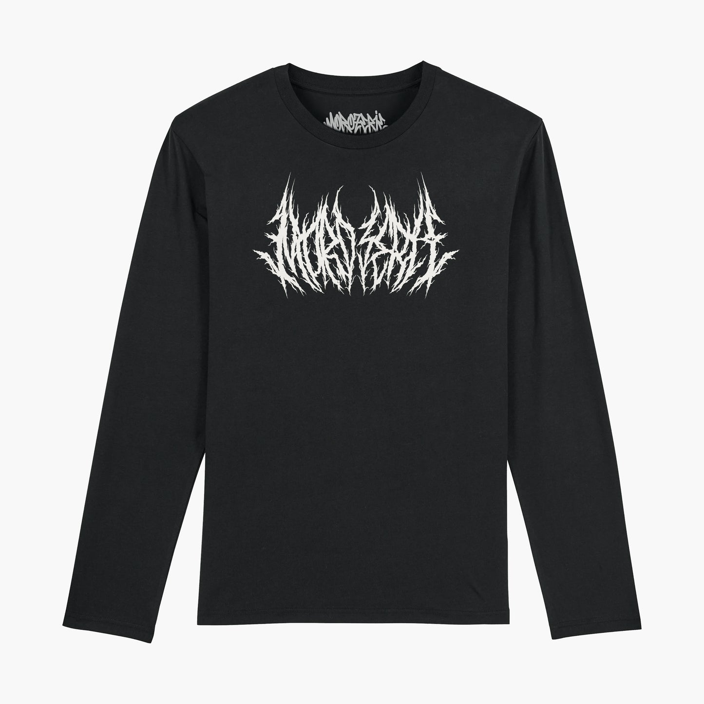 Tshirt manches longues de la morozerie avec un lettrage blanc dans un style hardcore