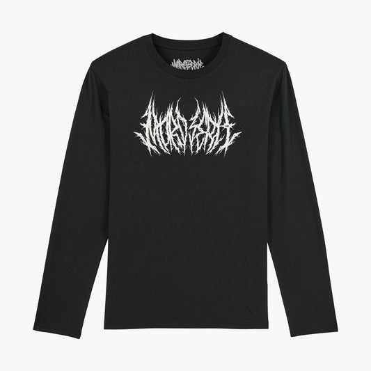 Tshirt manches longues de la morozerie avec un lettrage blanc dans un style hardcore